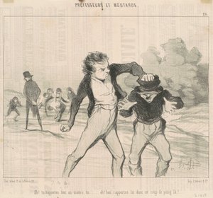 Ah! Tu rapportes tout au maître ... da Honoré Daumier