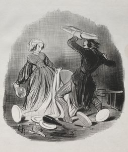 Ah! Pensi che tua moglie non ti fornisca abbastanza, Villano... da Honoré Daumier