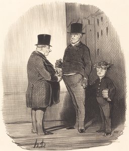 Ah! voi siete forte in versi latini, giovane... da Honoré Daumier