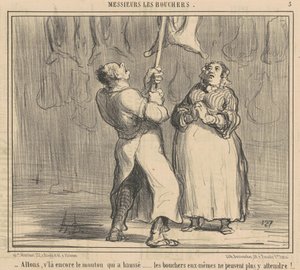 Andiamo, ecco di nuovo la pecora che ha alzato da Honoré Daumier