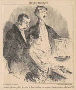 Amatori parigini che approfittano del soggiorno di Rossini da Honoré Daumier