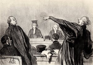 Un avvocato che è evidentemente pienamente convinto, 1845 da Honoré Daumier