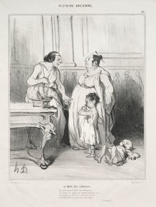 Storia antica, tavola 46: La madre dei Gracchi, 1842 da Honoré Daumier