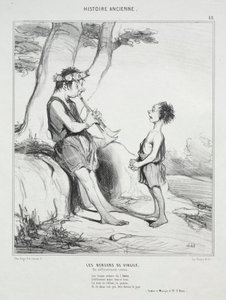 Storia antica, piatto 48: I pastori di Virgilio, 31 dicembre 1842 da Honoré Daumier