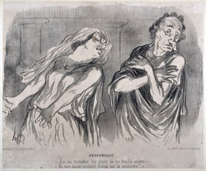 Andromaca Incisione di Honoré Daumier (1808-1879) in Le Charivari. Palais Longchamp, Museo delle Belle Arti di Marsiglia. da Honoré Daumier