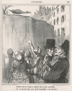 Apparizione del serpente di rue Lacépède da Honoré Daumier