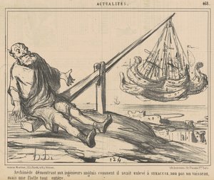 Archimede dimostrando agli ingegneri inglesi... da Honoré Daumier
