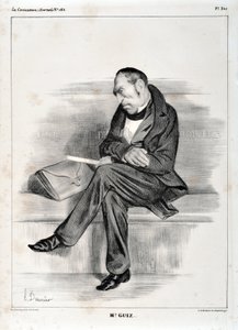 Opera di Honoré Daumier (1808-1879). Charivari del 1833: Serie Celebrites de la caricature M. Guiz... MUSEO DELLE BELLE ARTI - PALAZZO LONGCHAMP, MARSIGLIA