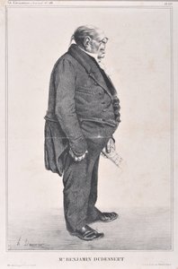 Opera di Honore Daumier (1808-1879) Charivari del 1833: Serie Celebrites de la Caricature "M. Benjamin Dudessert" MUSEO DELLE BELLE ARTI - PALAIS LONGCHAMP, MARSIGLIA da Honoré Daumier