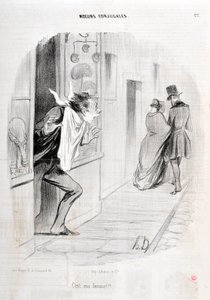 Opera di Honoré Daumier (1808-1879). Charivari del 1840 Serie MORIES CONJUAL È mia moglie!!! MUSEO DELLE BELLE ARTI - PALAZZO LONGCHAMP, MARSIGLIA da Honoré Daumier