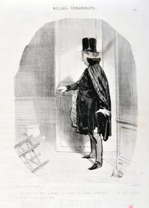 Opera di Honoré Daumier (1808-1879). Charivari del 1842: Serie MORES CONJUALES Cielo dopo tre mesi di assenza trovo mia moglie traslocata e che ricordi la lavo grande Dio! MUSEO DELLE BELLE ARTI - PALAZZO LONGCHAMP, MARSIGLIA da Honoré Daumier