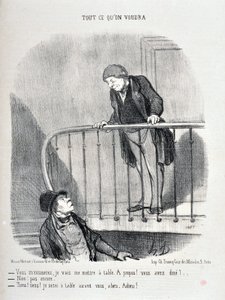 Opera di Honore Daumier (1808-1879). Charivari del 1853: Serie ALL WHAT YOU WILL WILL 