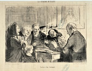 Opera di Honore Daumier (1808-1879) In "Le Charivari" del 20 dicembre 1853: Serie LA COMEDIE HUMAN "Lettura di un testamento" MUSEO DELLE BELLE ARTI - PALAIS LONGCHAMP, MARSIGLIA da Honoré Daumier