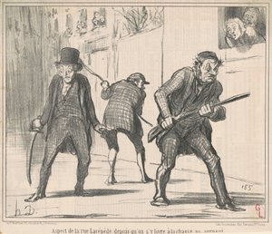 Aspetto della rue Lacépède da Honoré Daumier