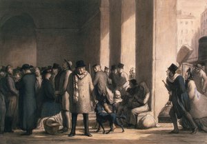 Alla Gare Saint-Lazare, 1860s da Honoré Daumier