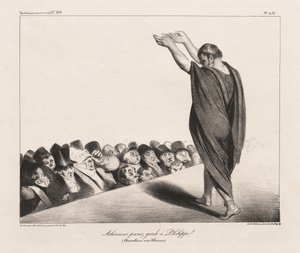 Ateniesi, Attenti a Filippo! (Demostene agli Ateniesi) da Honoré Daumier