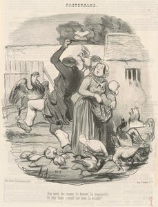 Ai piccoli degli oisoni, danno da mangiare... da Honoré Daumier