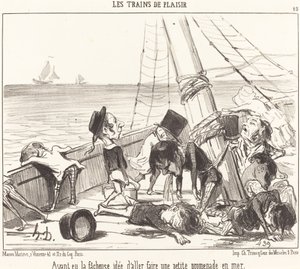 Avendo avuto la sfortunata idea di andare... in mare da Honoré Daumier