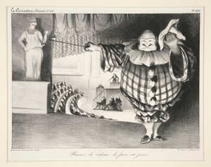 Baissez le rideau, la farce est jouée. (Abbassate il sipario, la farsa è finita.), pl. 421 dal giornale La Caricature n. 201 da Honoré Daumier