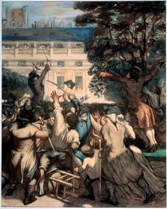 Camille Desmoulins nei Giardini del Palais Royal da Honoré Daumier