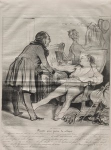 Caricaturana, tavola 72: Ricetta per curare la colica da Honoré Daumier