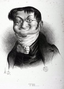 Caricatura di Adolphe Thiers, statista francese. Disegno di Honore Daumier. Museo Arbaud.
