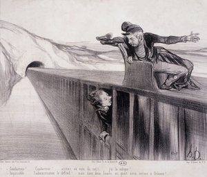 Cartone animato di Daumier “Les Chemins de Fer”, XIX secolo da Honoré Daumier