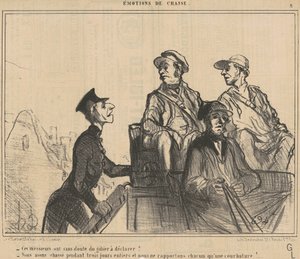Questi signori hanno... della selvaggina da dichiarare?... da Honoré Daumier