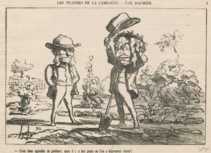 È molto piacevole fare giardinaggio da Honoré Daumier