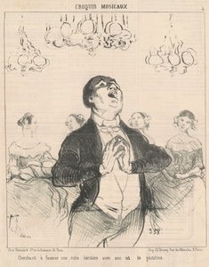 Cercando di affascinare una ricca ... da Honoré Daumier