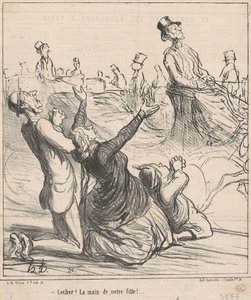 Cocchiere! La mano di nostra figlia! da Honoré Daumier