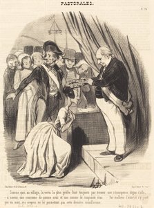 Comme quoi, au village, la vertu la plus grêlée... da Honoré Daumier