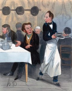 Cliente che si lamenta al ristorante da Honoré Daumier