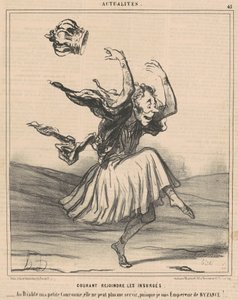 Correndo a unirsi agli insorti da Honoré Daumier