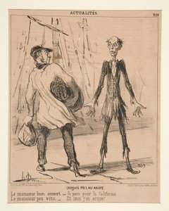 Croquis pris au Havre: Le monsieur bien couvert da Honoré Daumier