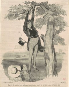 Pericolo di scuotere troppo forte ... Un prugno da Honoré Daumier