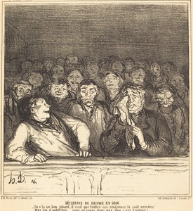 Decadenza del dramma nel 1866 da Honoré Daumier