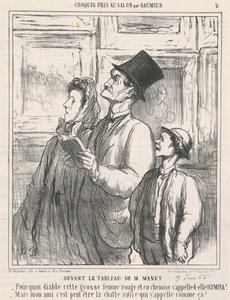 Davanti al quadro di M. Manet da Honoré Daumier