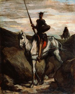 Don Chisciotte in montagna da Honoré Daumier