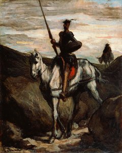Don Chisciotte nelle montagne da Honoré Daumier