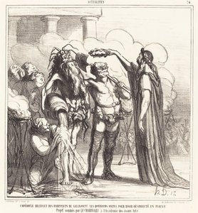 Empedocle riceve... gli onori divini... da Honoré Daumier