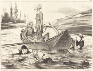 En pleine eau da Honoré Daumier