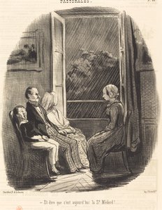 E dire che oggi è San Medardo! da Honoré Daumier