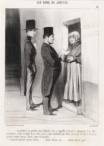 E parlando alla sua portiera così dichiarata... da Honoré Daumier