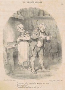 François, è venuto tuo cugino il pompiere da Honoré Daumier