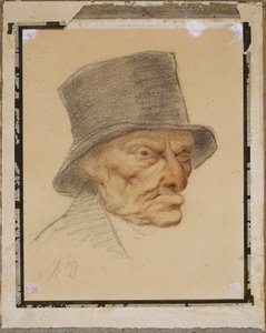 Testa di un vecchio da Honoré Daumier