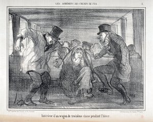 Illustrazione per la serie "Les Agrements des Chemin de fer" da Honoré Daumier