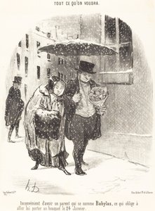 Inconveniente di Avere un Parente di Nome Babylas... da Honoré Daumier