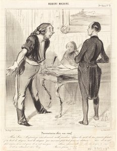 Inventario presso un vedovo da Honoré Daumier