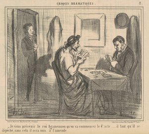 Vengo ad avvisare il re Agamennone ... da Honoré Daumier